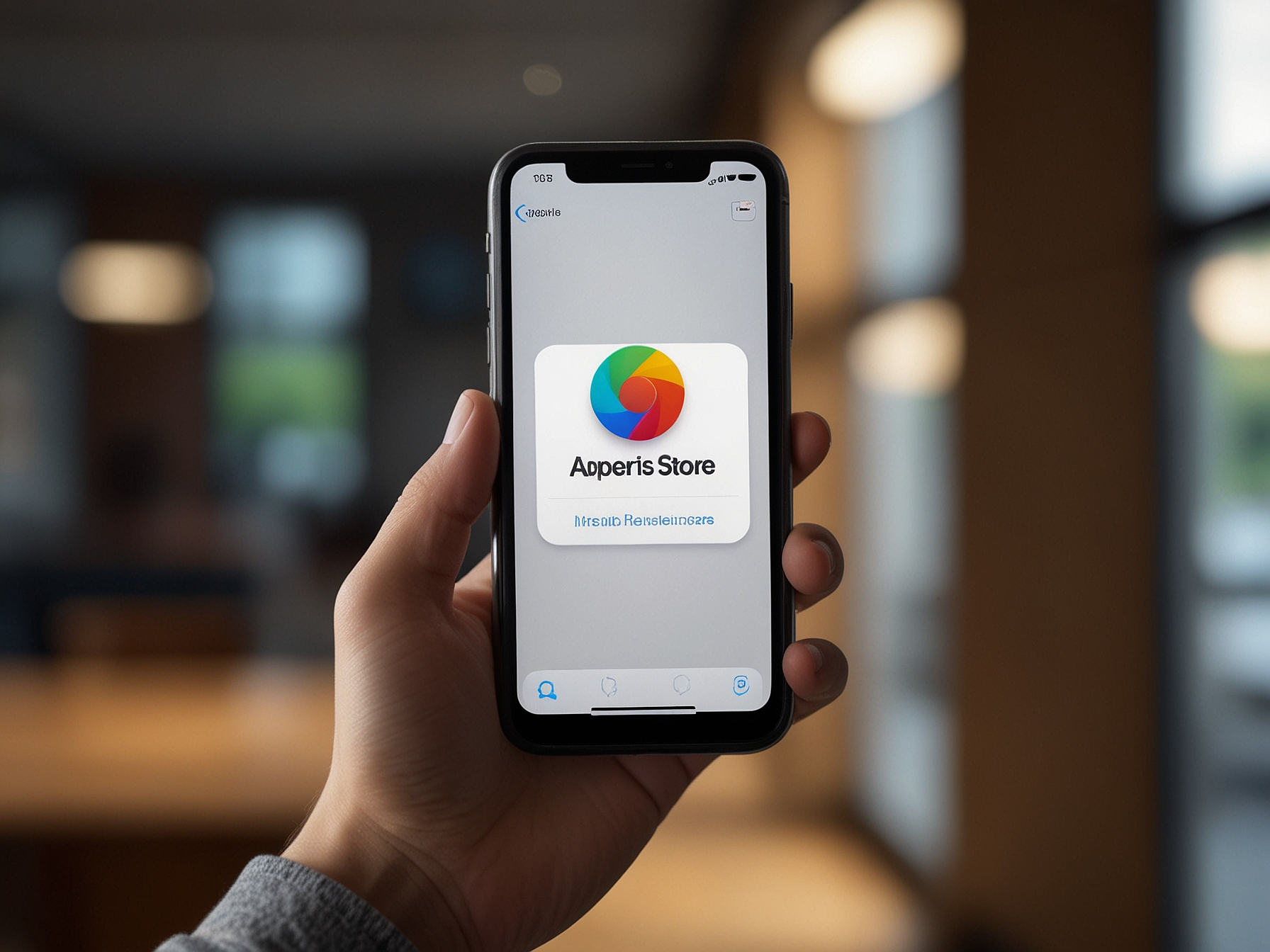 App download screen with install button
