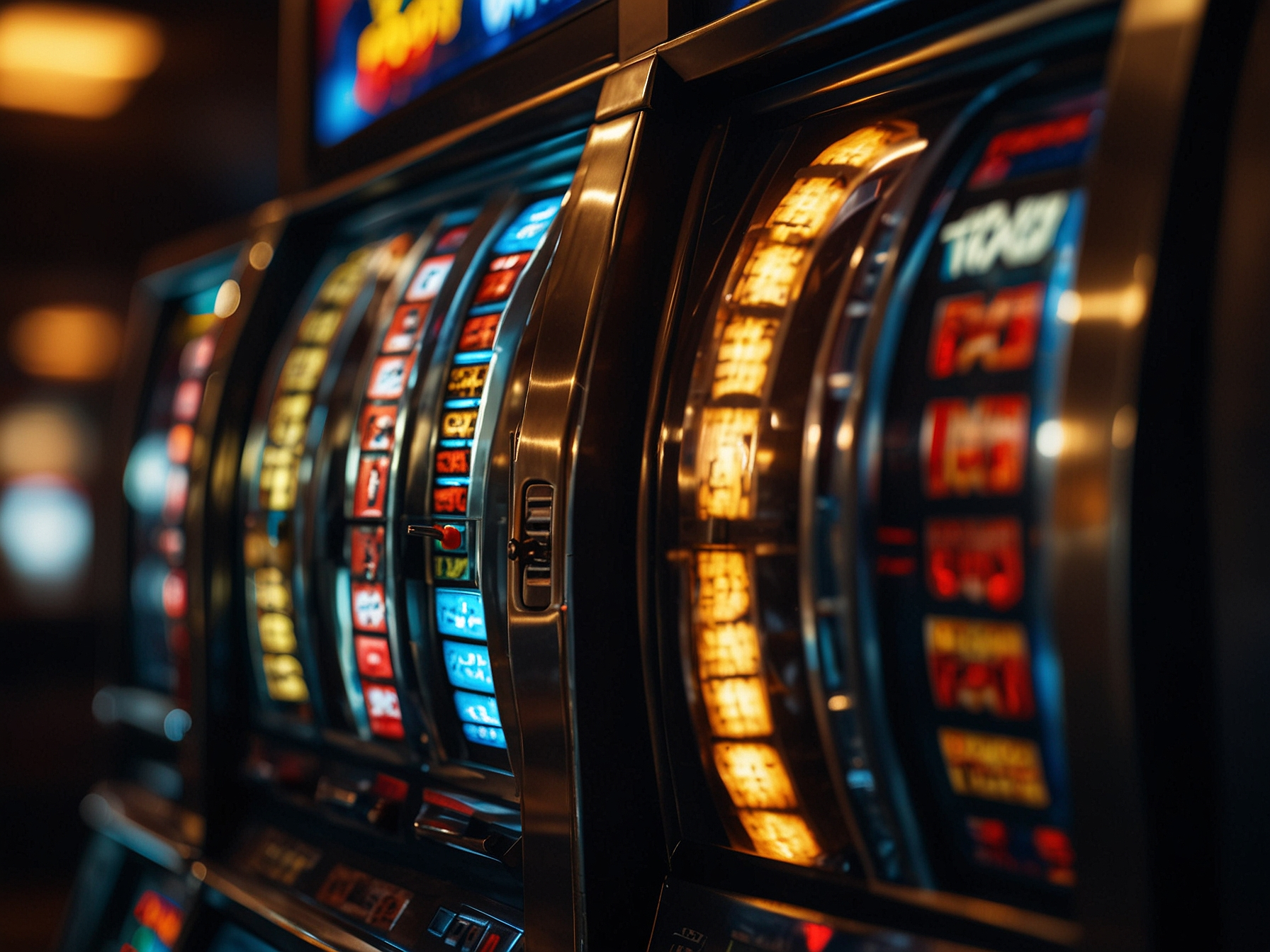 Colorful casino slot machine display