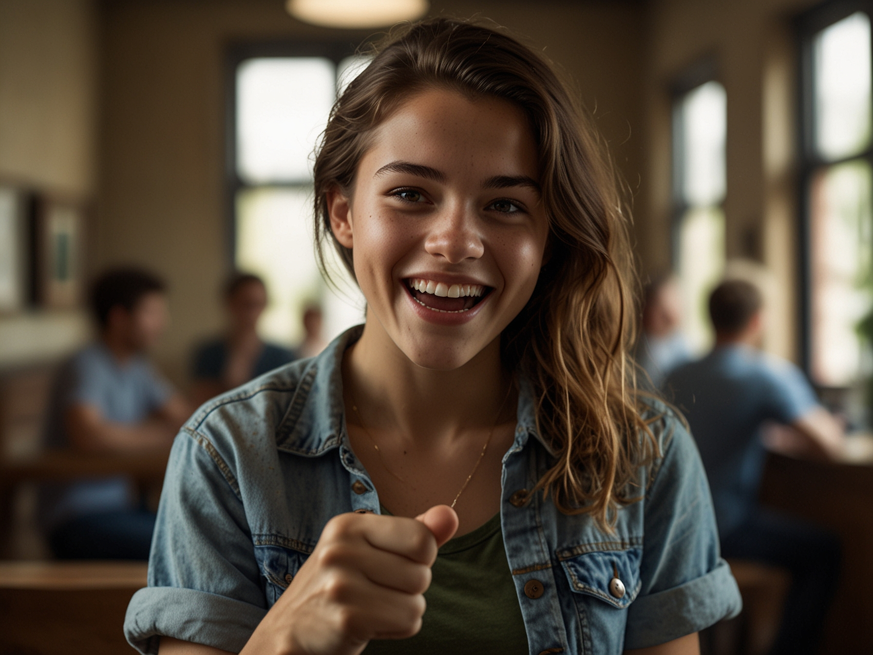 Happy new user celebrating registration