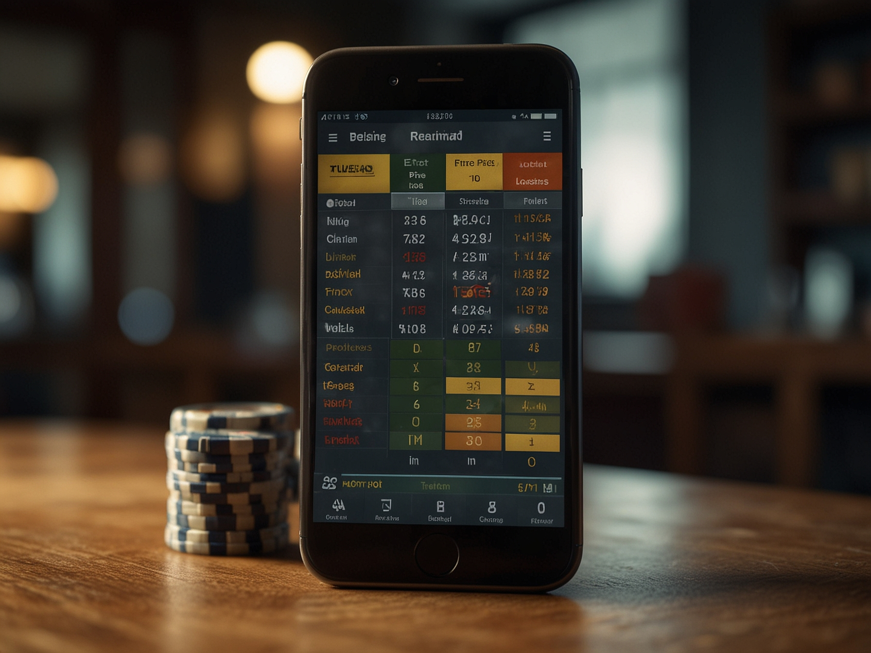 Mobile browser showing live betting