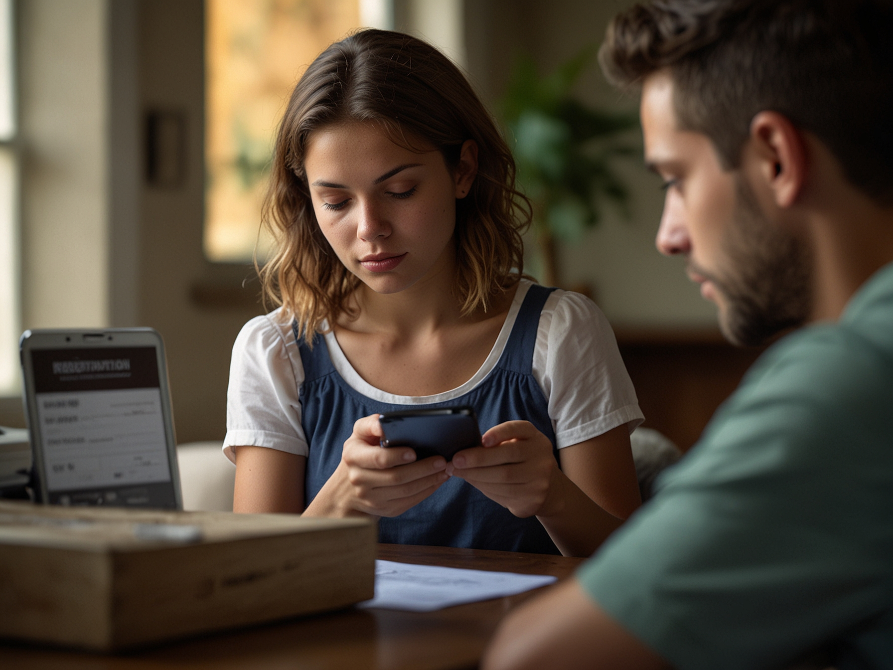 User completing registration on mobile