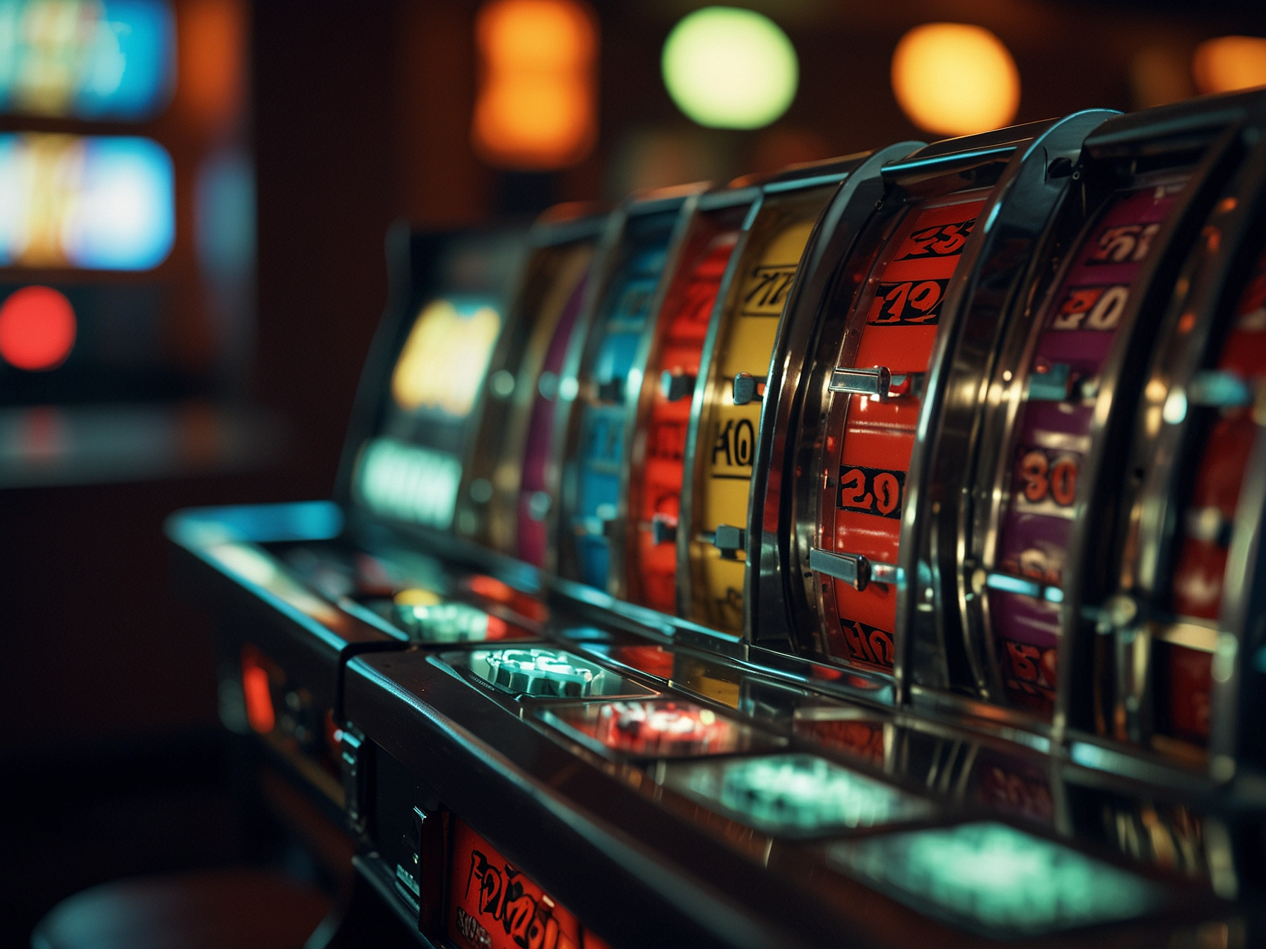Slot reels and roulette wheel